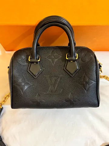 Louis Vuitton Speedy 20 Bandouliere Black Preloved