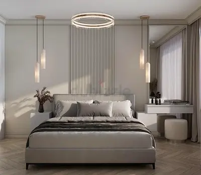 Modern upholstered queen bed
