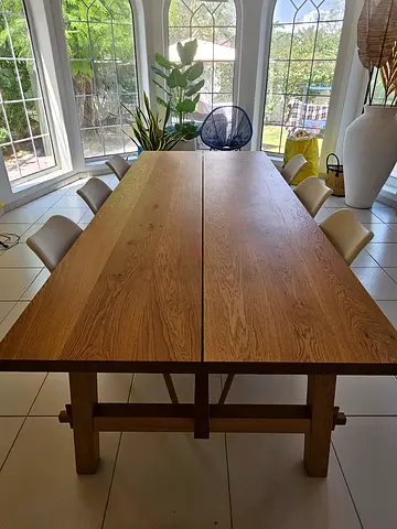 Solid Oak Dining Table - Large Farmhouse Style - Ikea