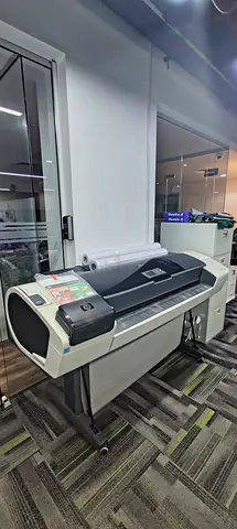 HP Plotter Printer. HP Designjet T1200 printer.