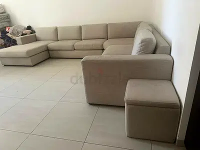Big home centre eterno ushape sofa beige