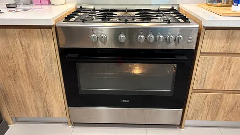 Haier 90cm Stainless Steel Gas Range with Oven - Used