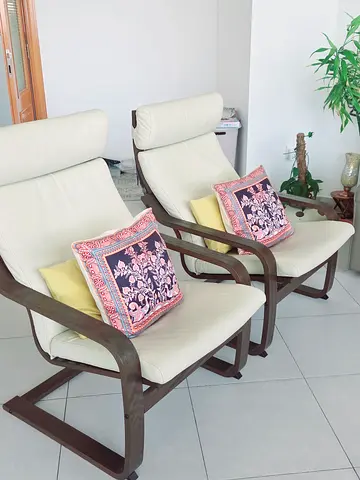 Ikea leather chairs x2