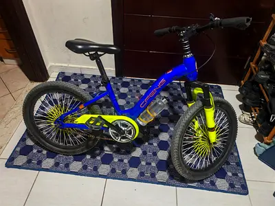 Childrens  Blue  Green Kids Bike — Good Condition