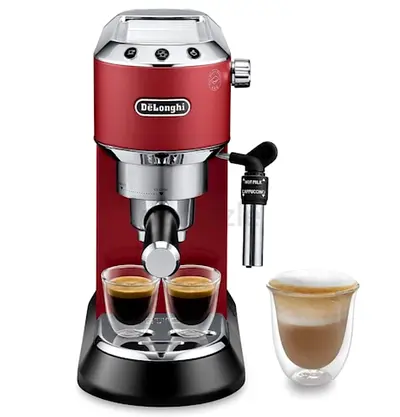 DeLonghi Espresso  Cappuccino Machine - Red (Single/Double Shot)