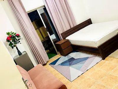 Furnished room with balcony available for couples or a single person. Very clean,