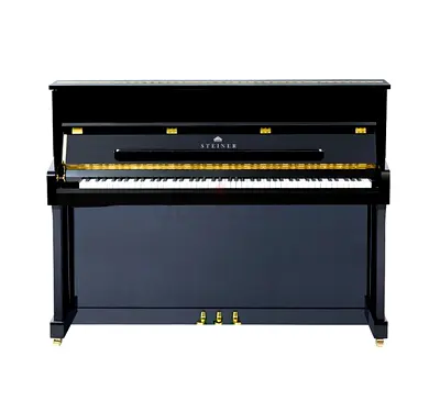 Steiner HU-110e Upright Piano Black