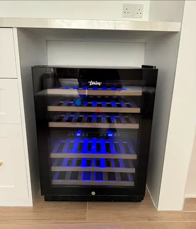 Terim latest model 46 bottle wine fridge dual-temperature wood shelves by tetet