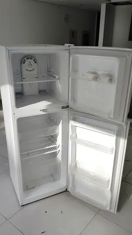 White Top-Freezer Refrigerator - Good Working Condition and gas stove