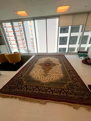 Large Traditional Yellow  Red Persian-Style Area Rug