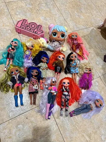 Lot of 13 LOL Surprise and fashion dolls - mixed condition