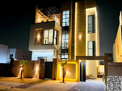 A luxurious villa with a modern design and super deluxe finishing, fully furnished, located in a pr