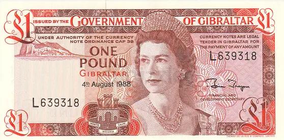 GIBRALTAR 1 POUND BANKNOTE 1988