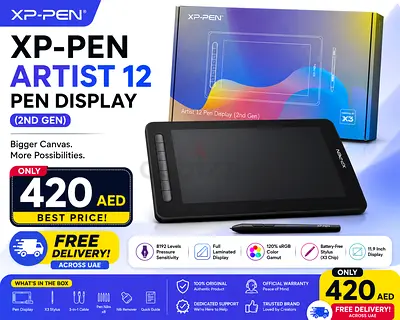 XP-Pen Artist 12 (2nd Gen) Graphics Pen Display - 11.6