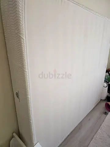 Home centre King-size mattress in good condition — clean white soft foam mattress