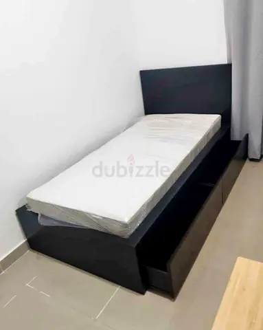 Ikea malam single bed (90*200)with 2 storage drawers underneath and an IKEA mattress