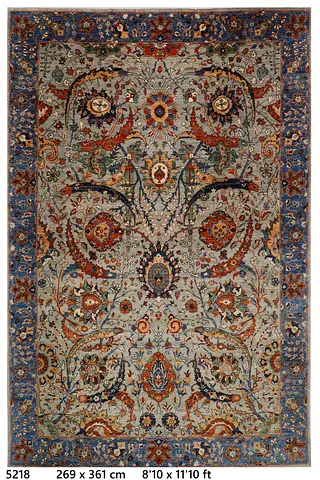 2.7 x 3.6 m hand knotted Afghan carpet Rug 269x361 cm (810 x 1110) living room carpet bedroom