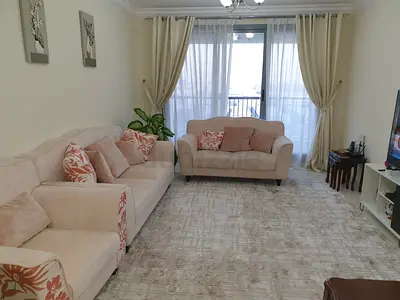 Light beige 3-seater sofa and 2-seater loveseat set 1- good condition