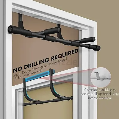 No-Drill Door Frame Pull-Up Bar with Foam Grips | Excellent Condition |