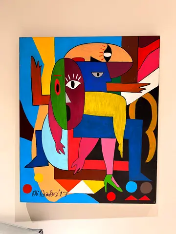 Abstract Figurative Acrylic Painting on Canvas by Artist ( Ali Demirhan )