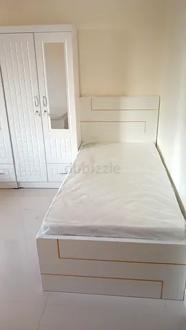Single Bed with Mattress and Matching Wardrobe - White