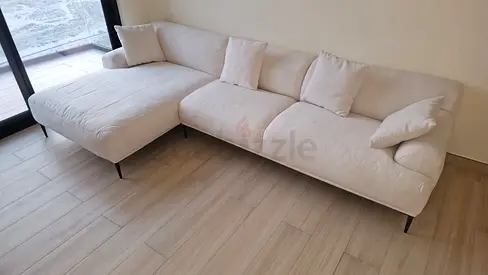 The Loom collection L shape sofa beige