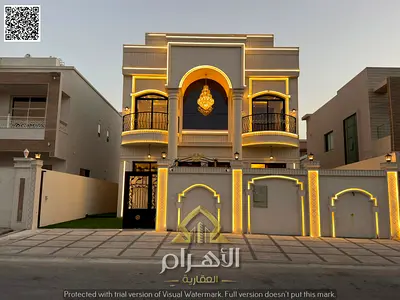 Luxury villa for sale in Al Yasmin, Ajman | Two streets (front and back) | Potential 7 bedrooms | P