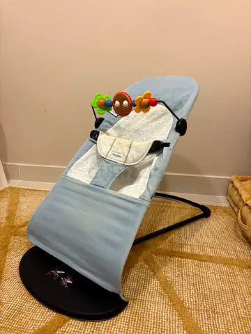 Baby Bjorn Bouncer + Googly eyes attachment