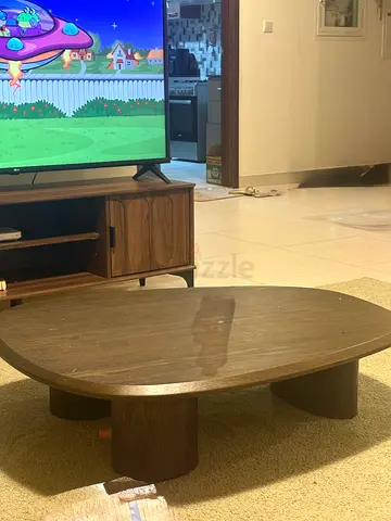 Sofas for 8 seater and tv unit and round coffee table