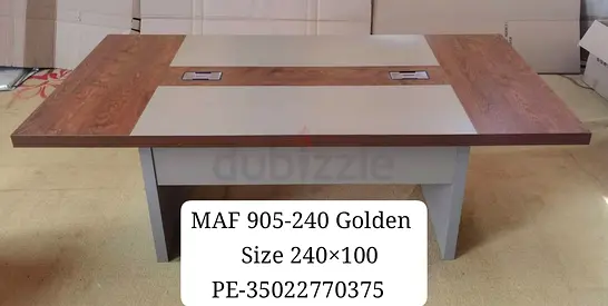 Large Wooden Office Conference Table 240x100 cm New For Sale