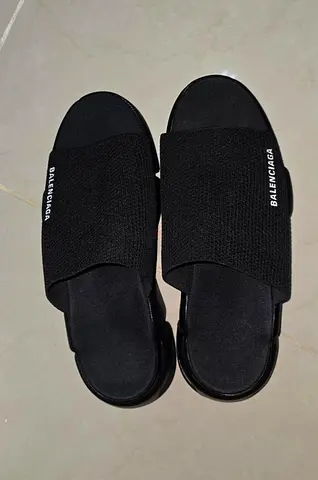Black Balenciaga-style Slide Sandals - Size 42, Totally New