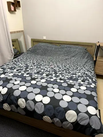 Double bed frame with mattress - good condition
