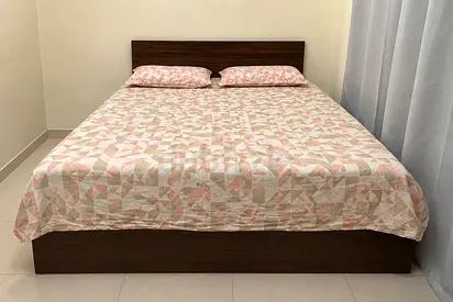 Queen size Double Bed Frame with Headboard and Mattress (Ready to Use)