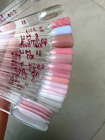 Set of Neutral/Pink Nail Gelish (Hard and gel)  Nail Art Swatch Color Samples
