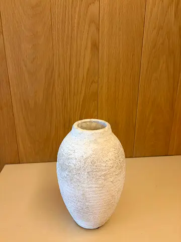 Textured White Decorative Ceramic Vase