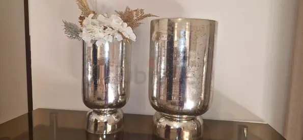 Elegant Silver Mercury- Glass decorative Vase ( No flower - only small size )