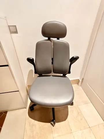 Ergonomic Office Chair with Split-Back Design — Grey