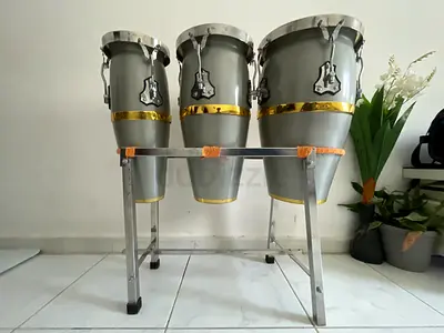 Set of 3 Conga Drums on Stand - Used