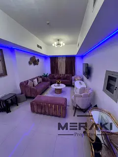 One bedroom and living room apartment for monthly rent in Al Nuaimiya Towers, One Tower, with privat
