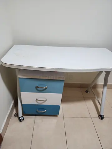 Study table with drawers and chair