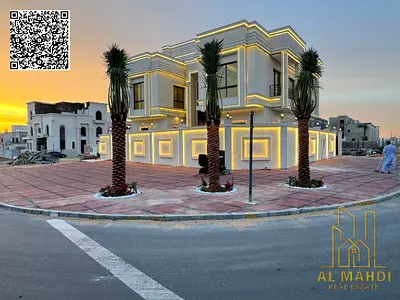فيلا كلاسيك كورنر للبيع في الحليو عجمان | طابقين وروف ومساحة كبيرة وتشطيبات سوبر بمسبح ديلوكس شامل رسوم التسجيل