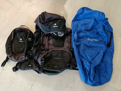 Deuter Quantum 70+10 Trekking Backpack includes Travel Cover