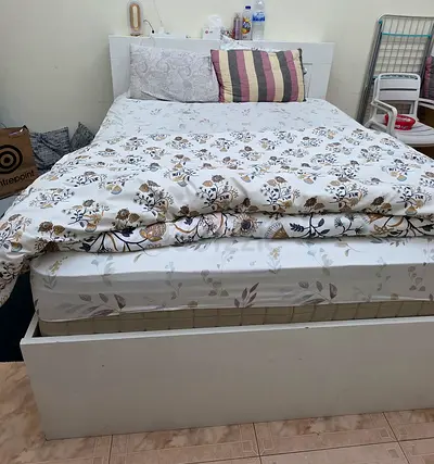 White double bed frame good condition