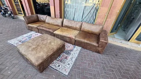 Marina home Leather sectional modular sofa
