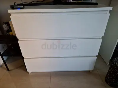 White 3-Drawer Chest/Dresser in Good Condition