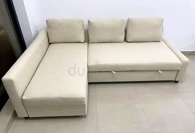 ikea Beige L-shaped  Sofa with storage (Good Condition)