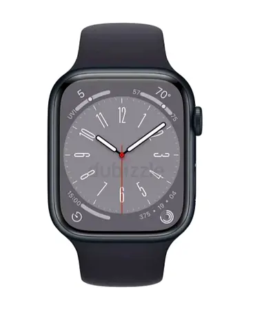 Apple Watch Series 8 with 45mm with chargingGPS Color:midnight 32 GB storage with aluminum material.