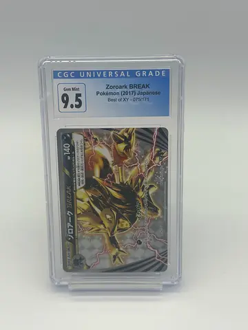 Graded Pokémon Zoroark BREAK CGC 9.5 PSA-Style Slab - Rare Collectible Card
