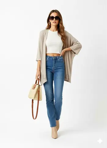 Brand New Made in Italy Women Betwing Cardigan-Free Size
 Viscose Fabric