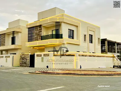 Corner villa for sale | ajman| al helio2 area | 5 master rooms, majlis, 2 halls, roof| freehold | 0 registration fees | negotiable price.